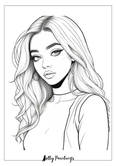 35 Aesthetic Baddie Coloring Pages Printable 5