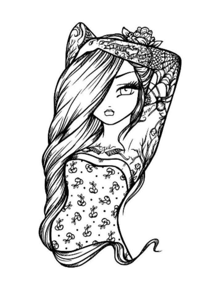 35 Aesthetic Baddie Coloring Pages Printable 6