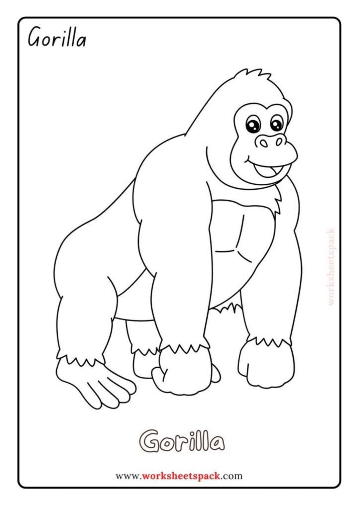 35 Cute Jungle Animal Coloring Pages Printable 28