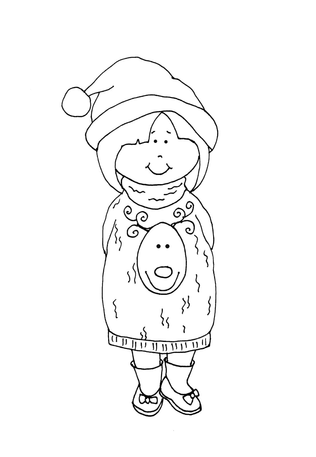 35 Festive Christmas Sweater Coloring Pages Printable 14