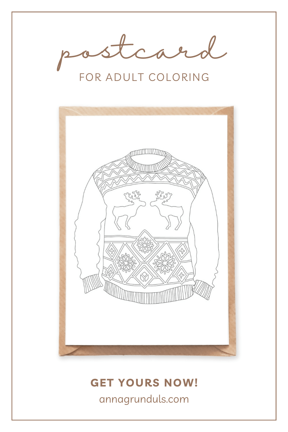 35 Festive Christmas Sweater Coloring Pages Printable 18