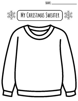 35 Festive Christmas Sweater Coloring Pages Printable 22