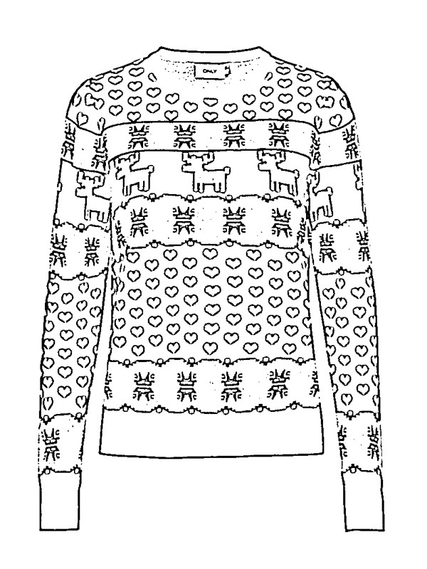 35 Festive Christmas Sweater Coloring Pages Printable 29