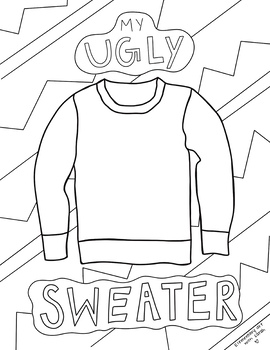 35 Festive Christmas Sweater Coloring Pages Printable 34