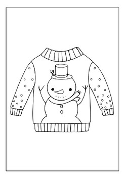 35 Festive Christmas Sweater Coloring Pages Printable 9