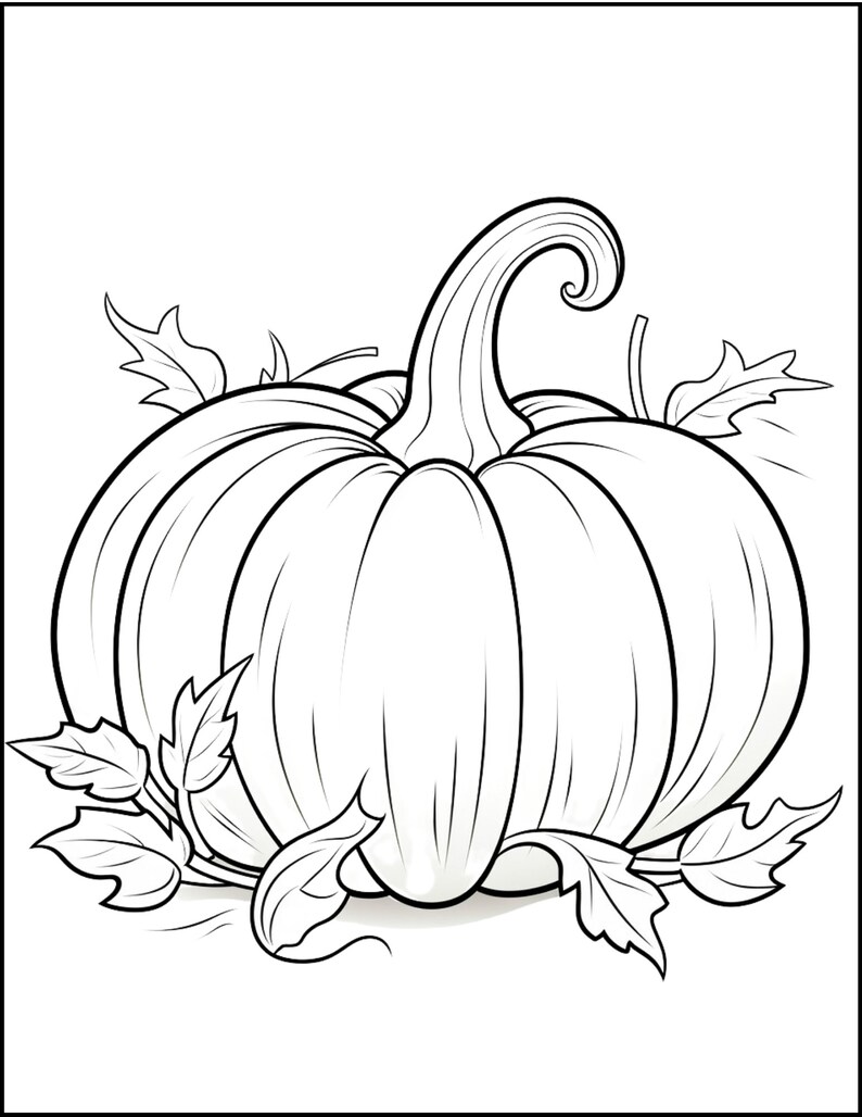 35 Festive Pumpkin Coloring Pages Printable 1