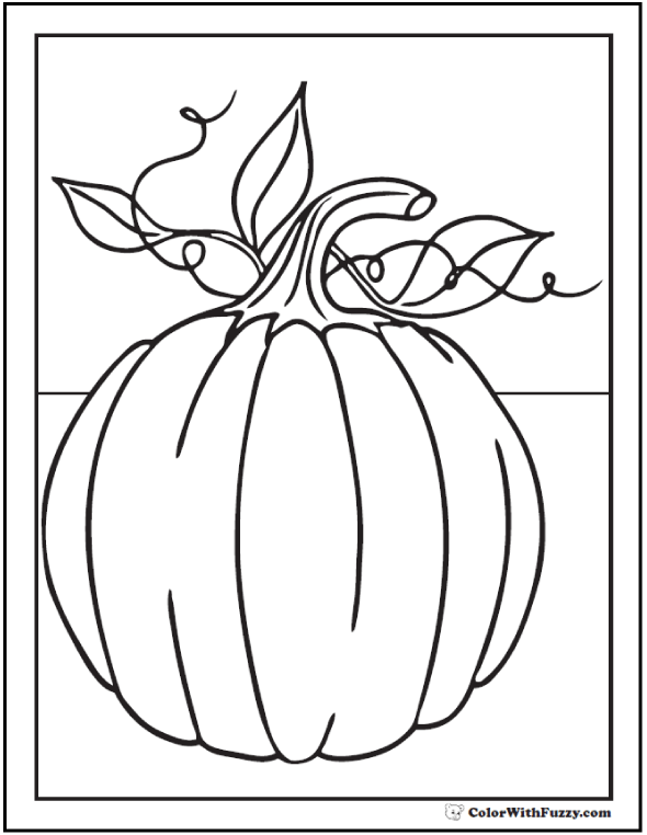 35 Festive Pumpkin Coloring Pages Printable 17