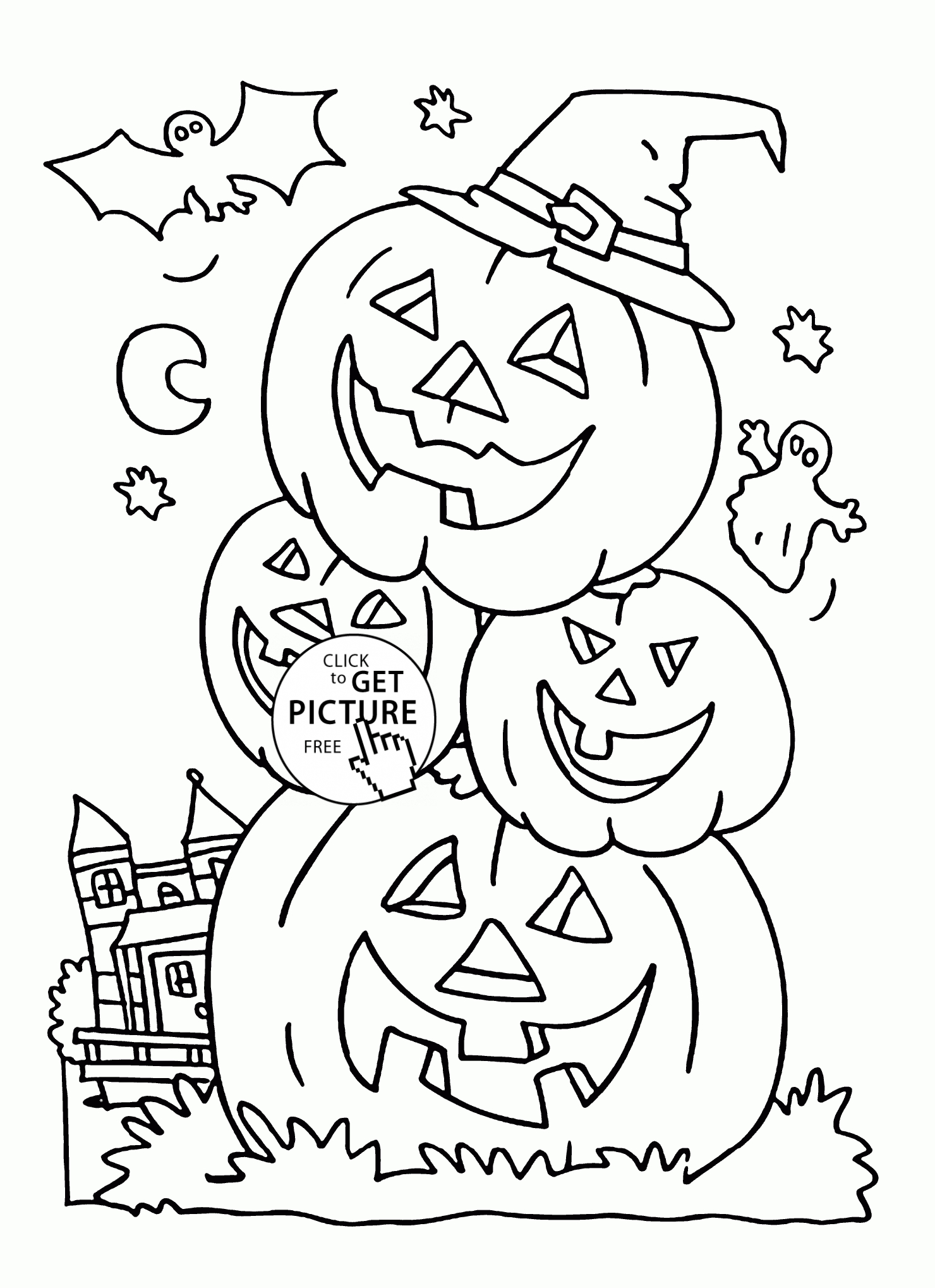 35 Festive Pumpkin Coloring Pages Printable 19