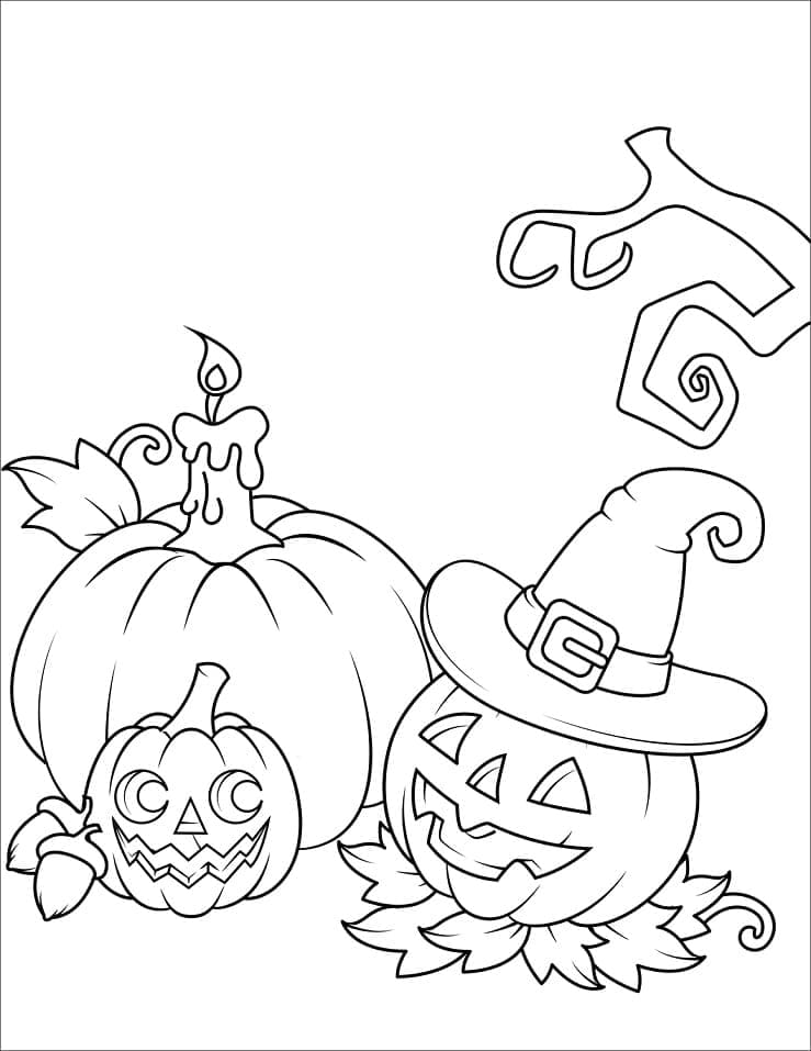 35 Festive Pumpkin Coloring Pages Printable 22