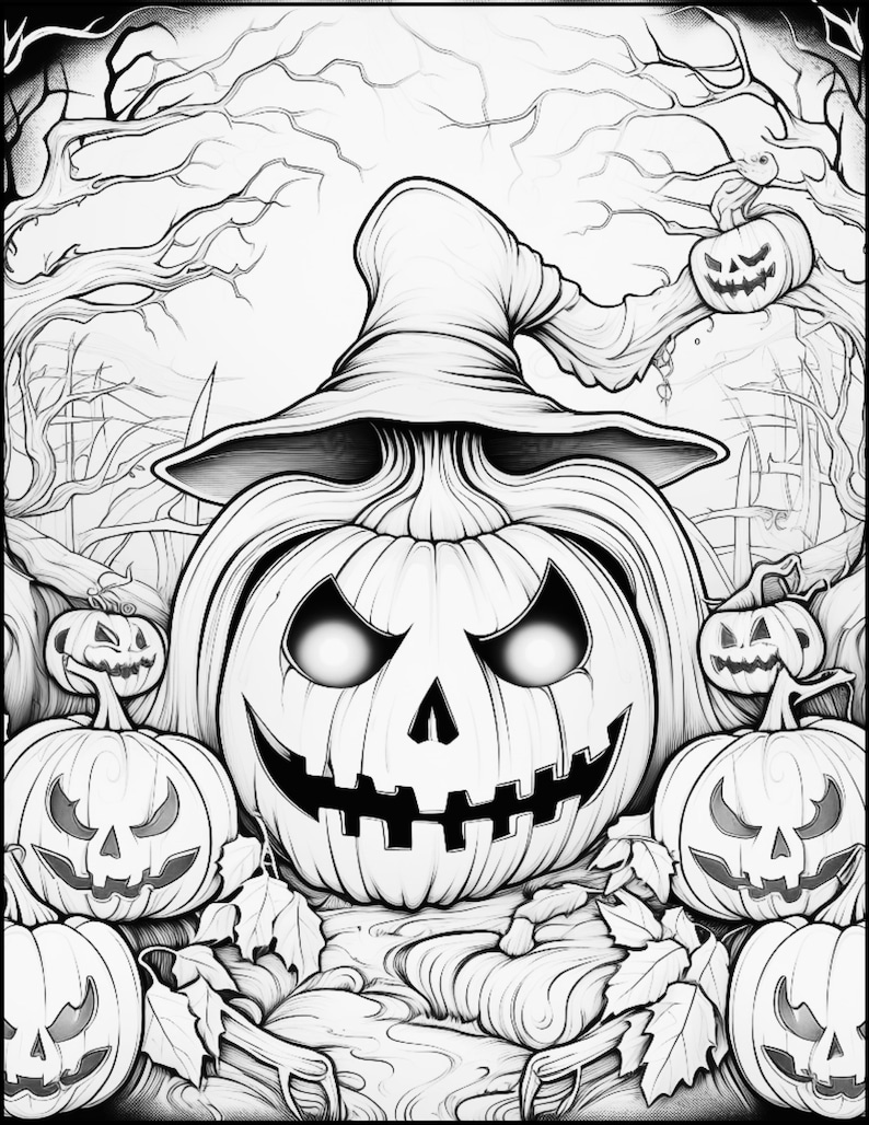 35 Festive Pumpkin Coloring Pages Printable 24