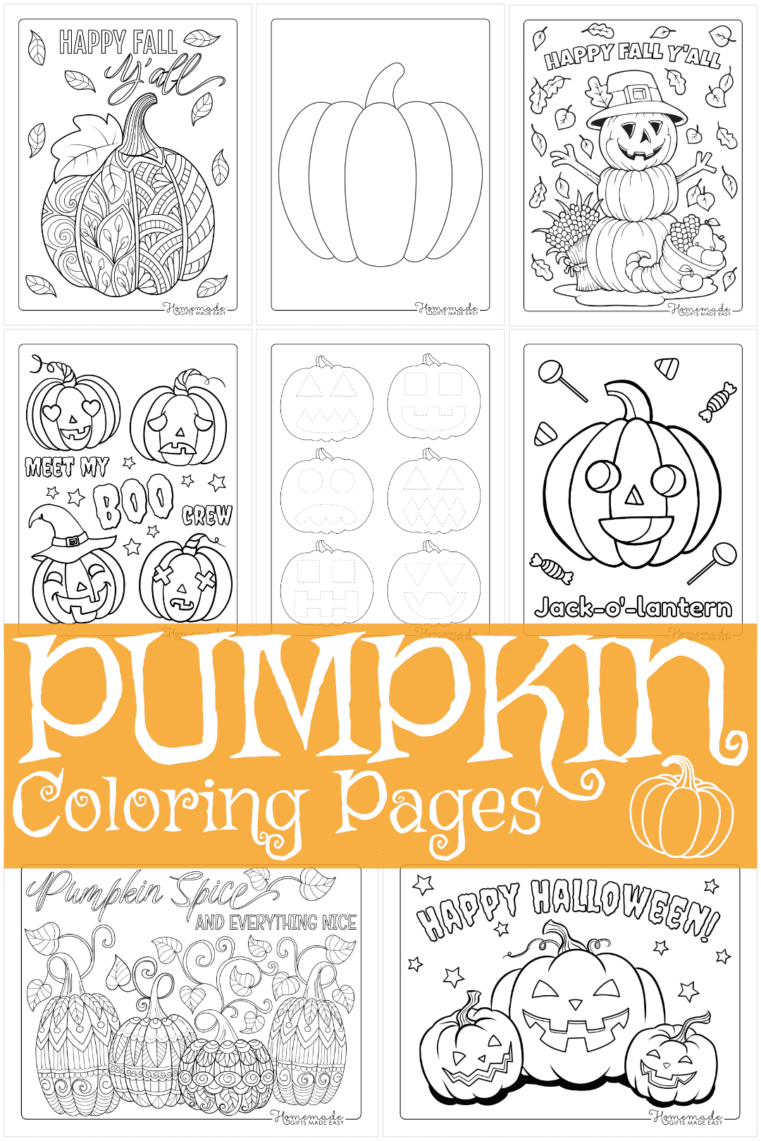 35 Festive Pumpkin Coloring Pages Printable 30