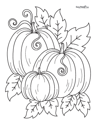 35 Festive Pumpkin Coloring Pages Printable 5