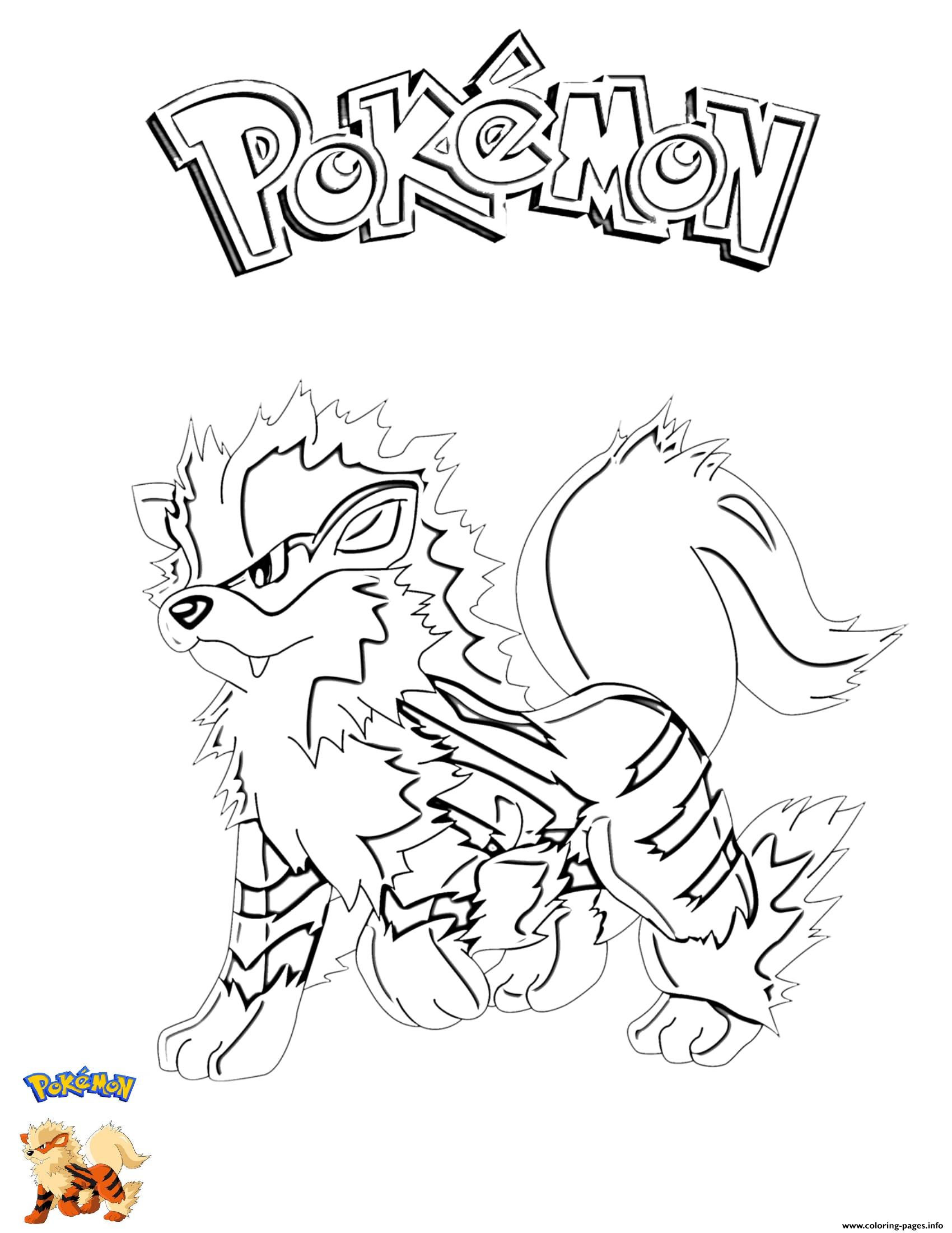 35 Legendary Arcanine Coloring Page Printable 1