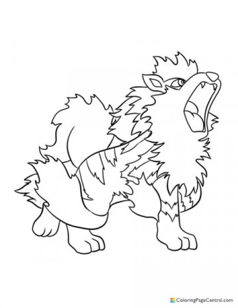 35 Legendary Arcanine Coloring Page Printable 9