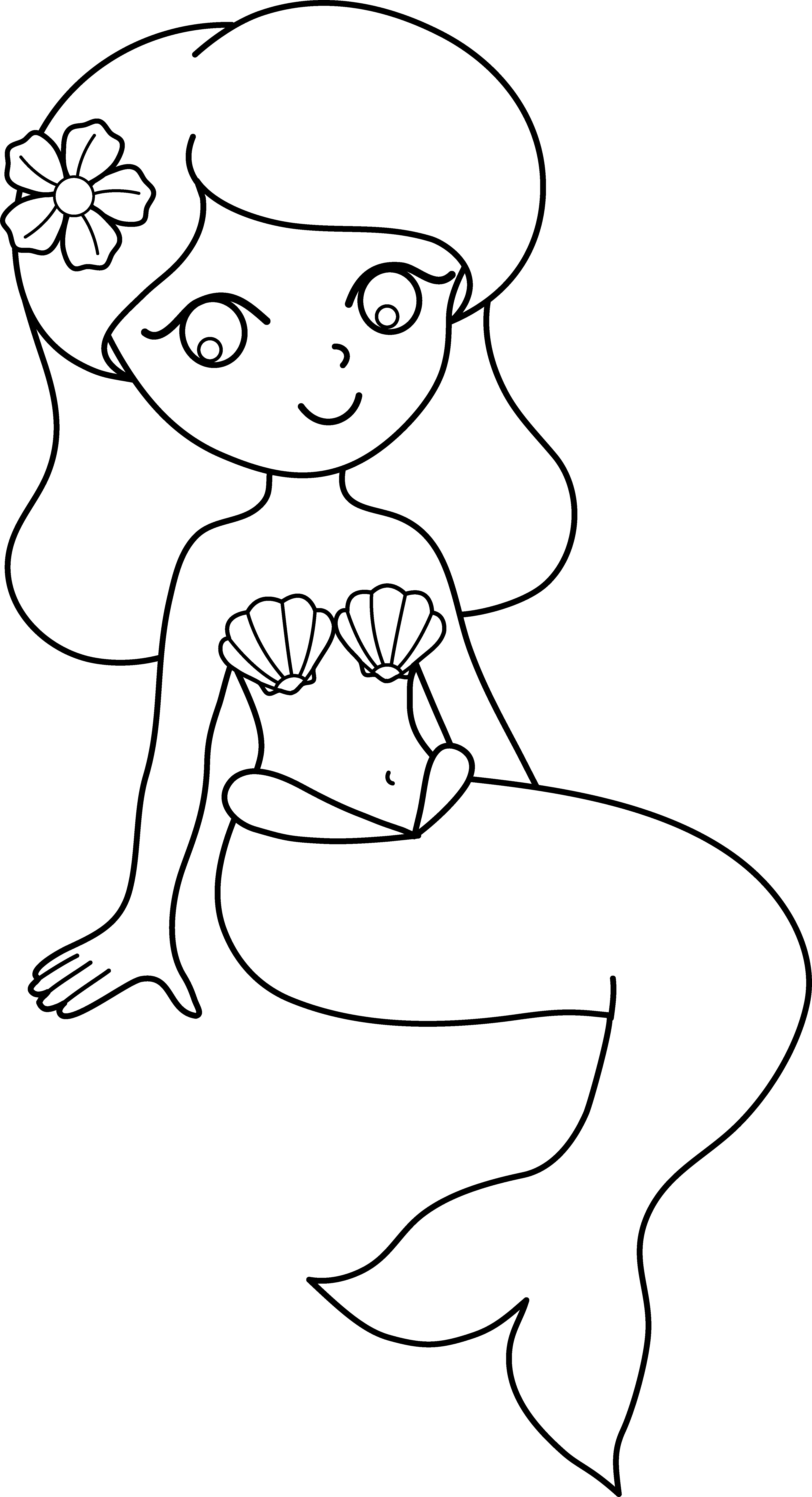 35 Simple Mermaid Coloring Pages Printable 23