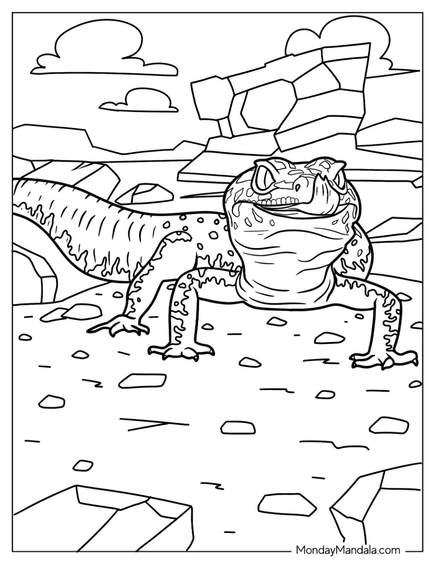 36 Charming Leopard Gecko Coloring Page Printable 13