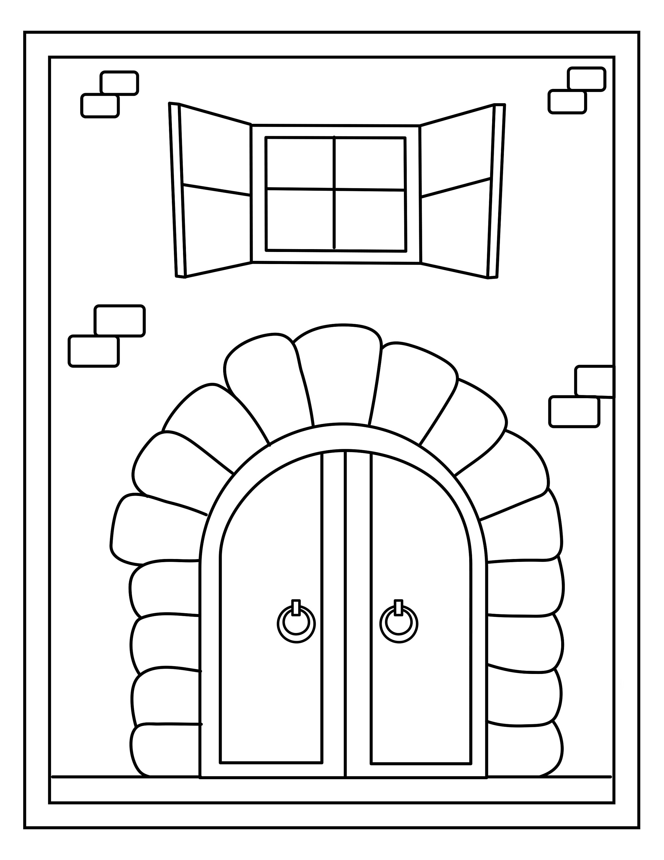 36 Doors Figure Coloring Pages Printable 27