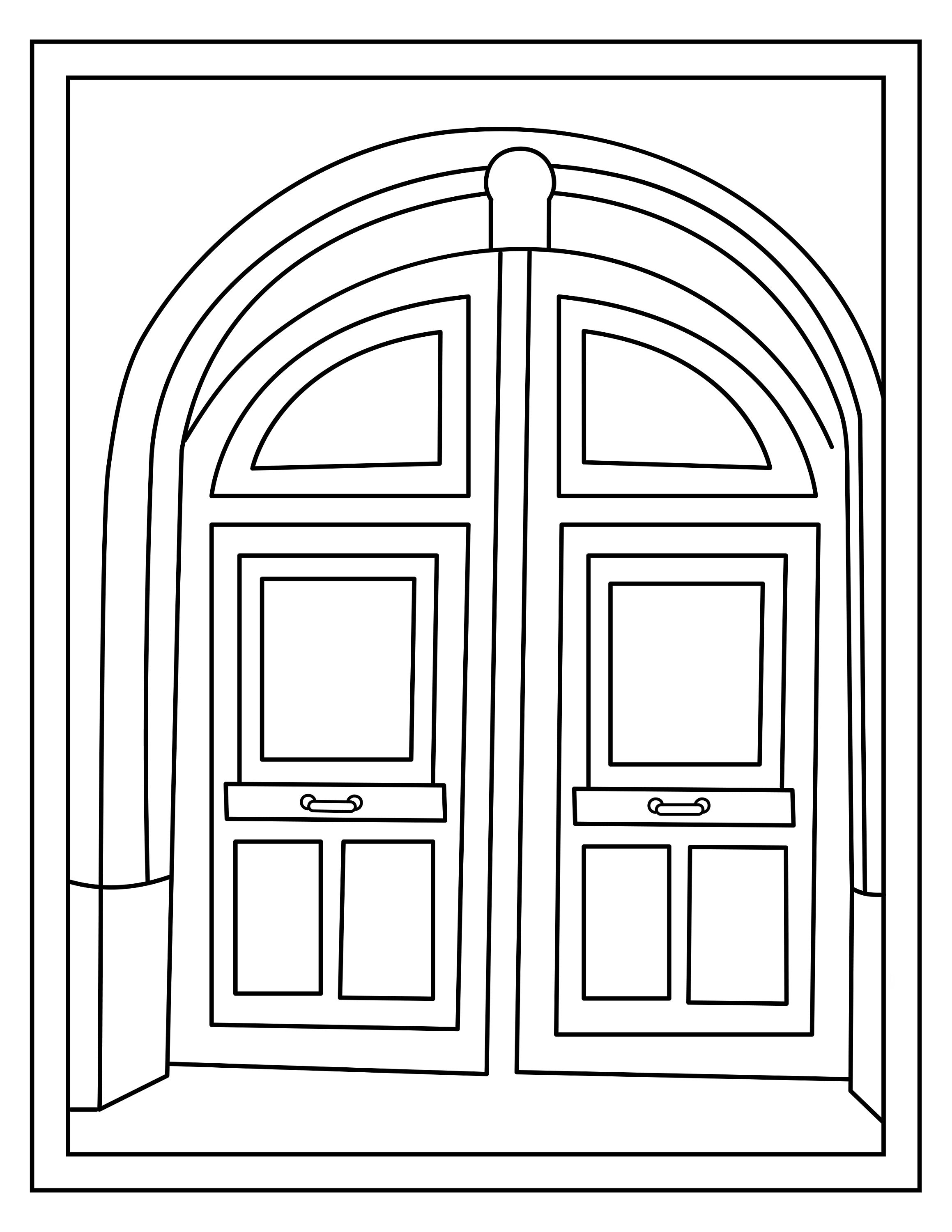 36 Doors Figure Coloring Pages Printable 5