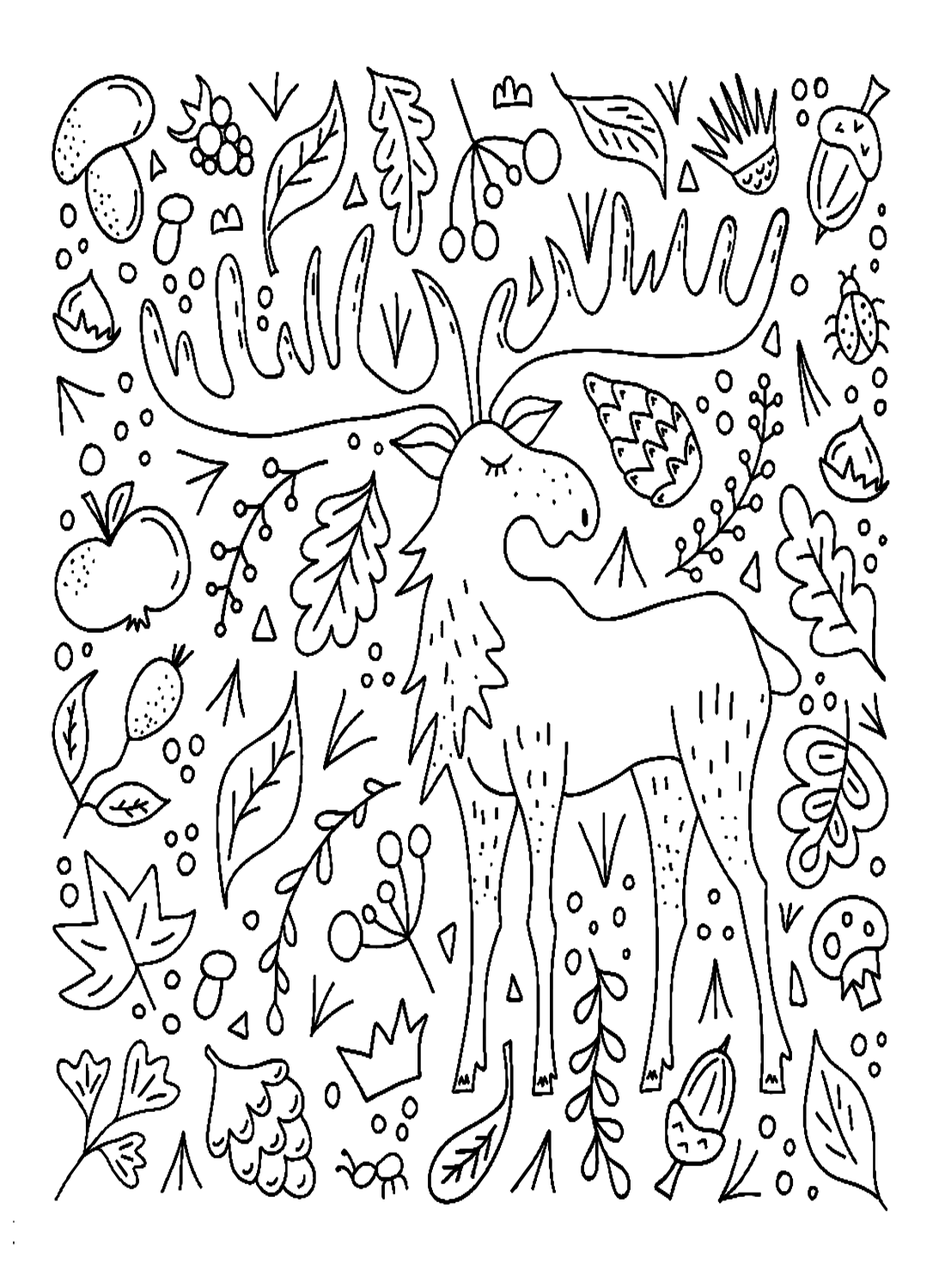 36 Majestic Elk Coloring Pages Printable 35