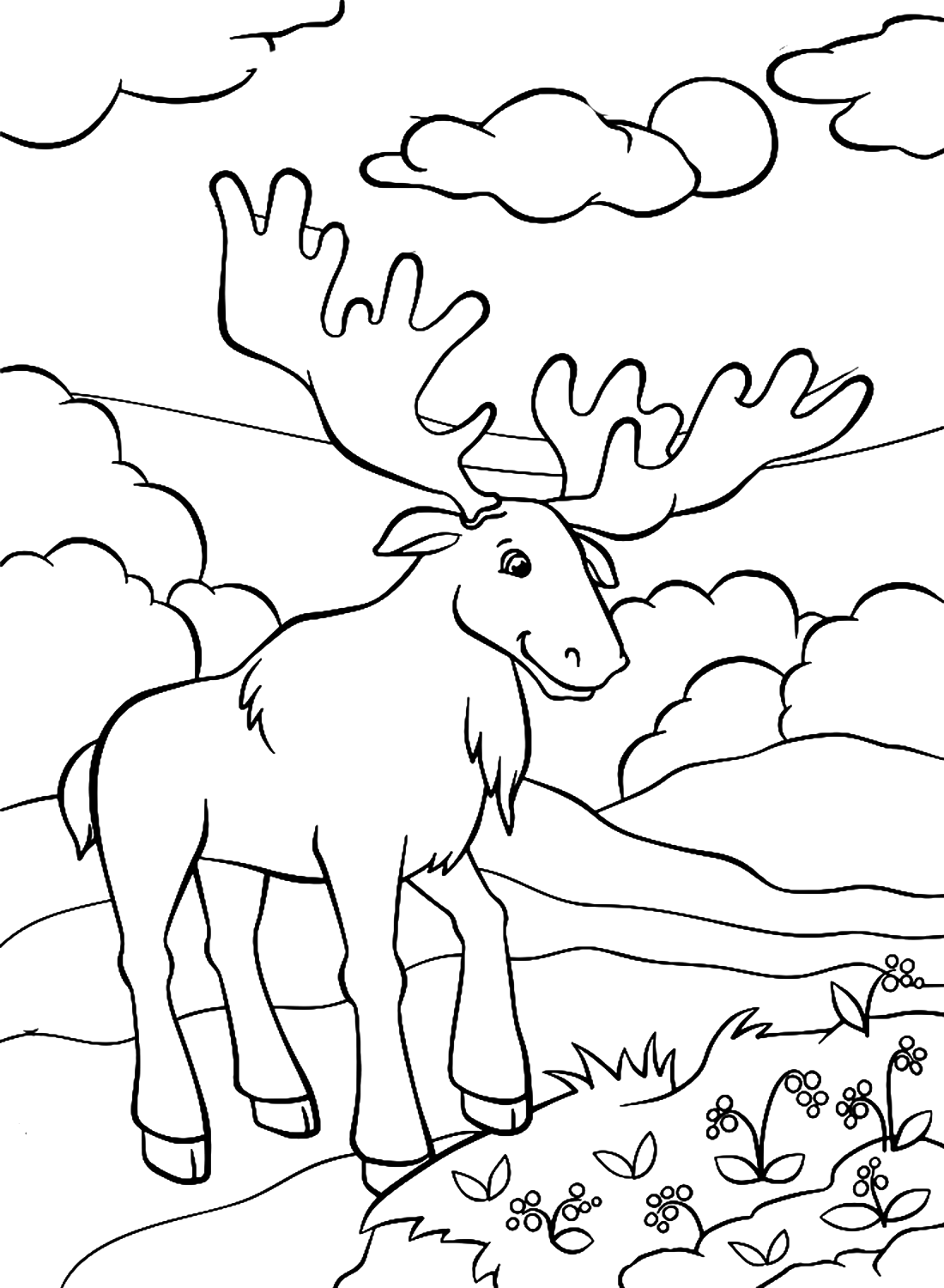 36 Majestic Elk Coloring Pages Printable 5