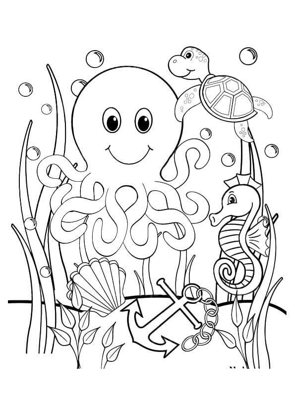 36 Ocean Adventure Coloring Pages Printable 3