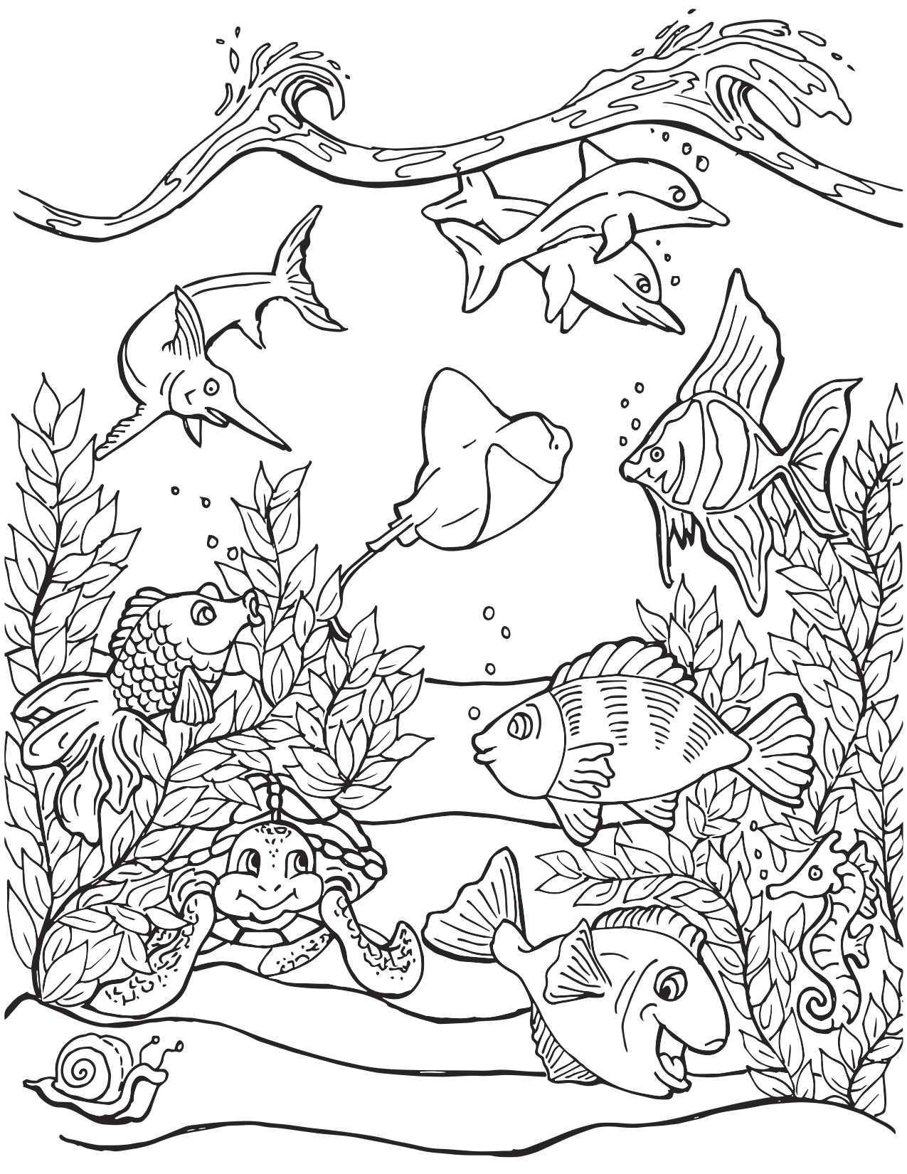 36 Ocean Adventure Coloring Pages Printable 34