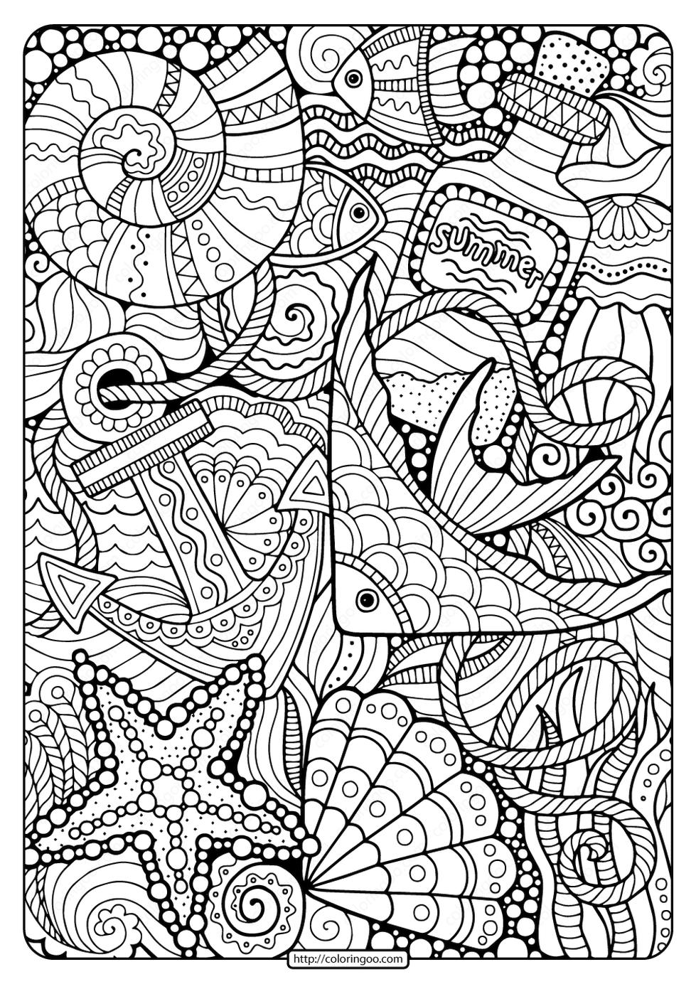 36 Ocean Adventure Coloring Pages Printable 4