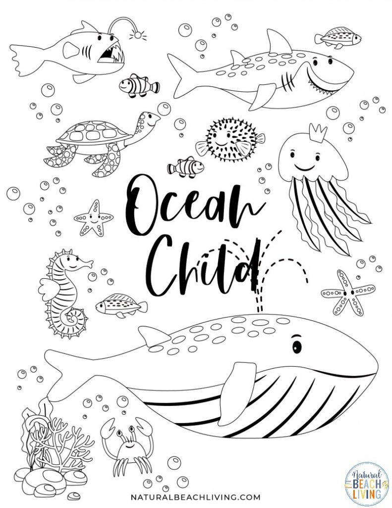 36 Ocean Adventure Coloring Pages Printable 8