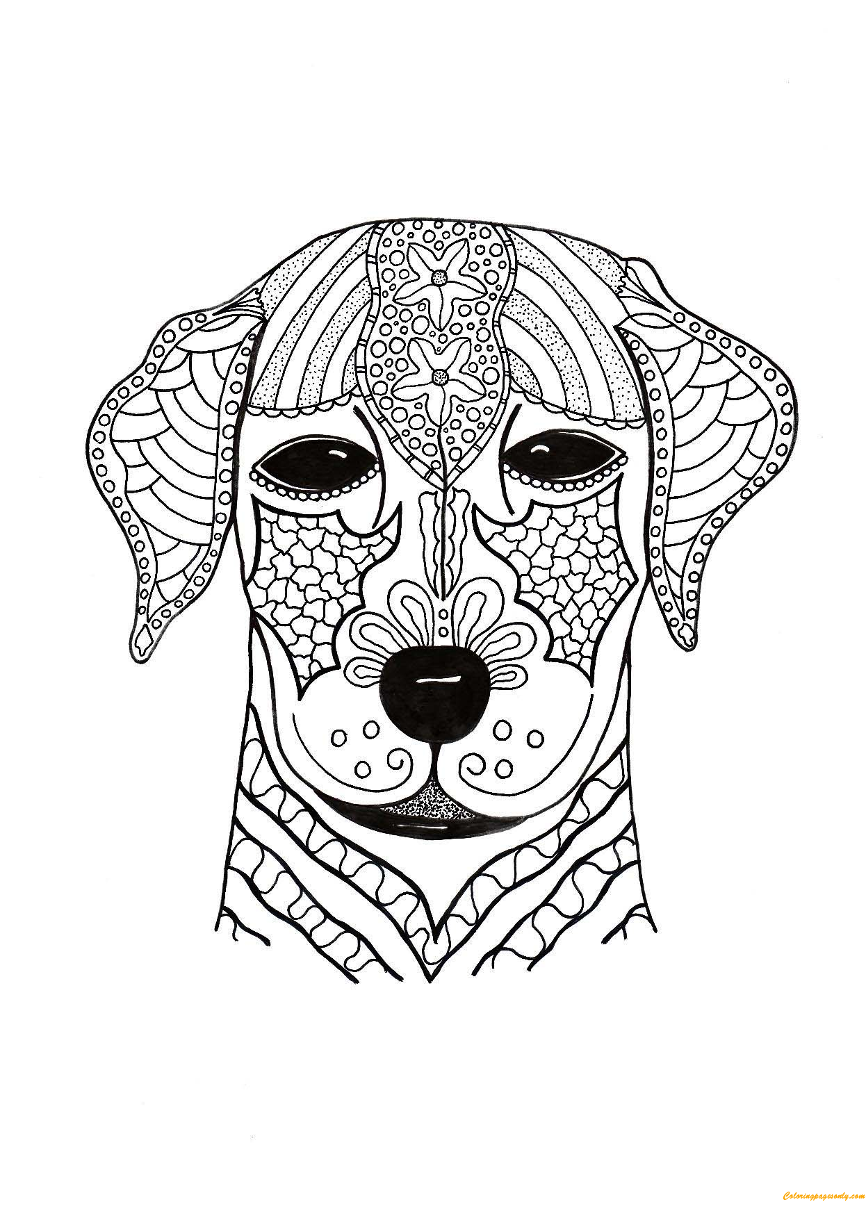 36 Realistic Dogs Coloring Pages Printable 14