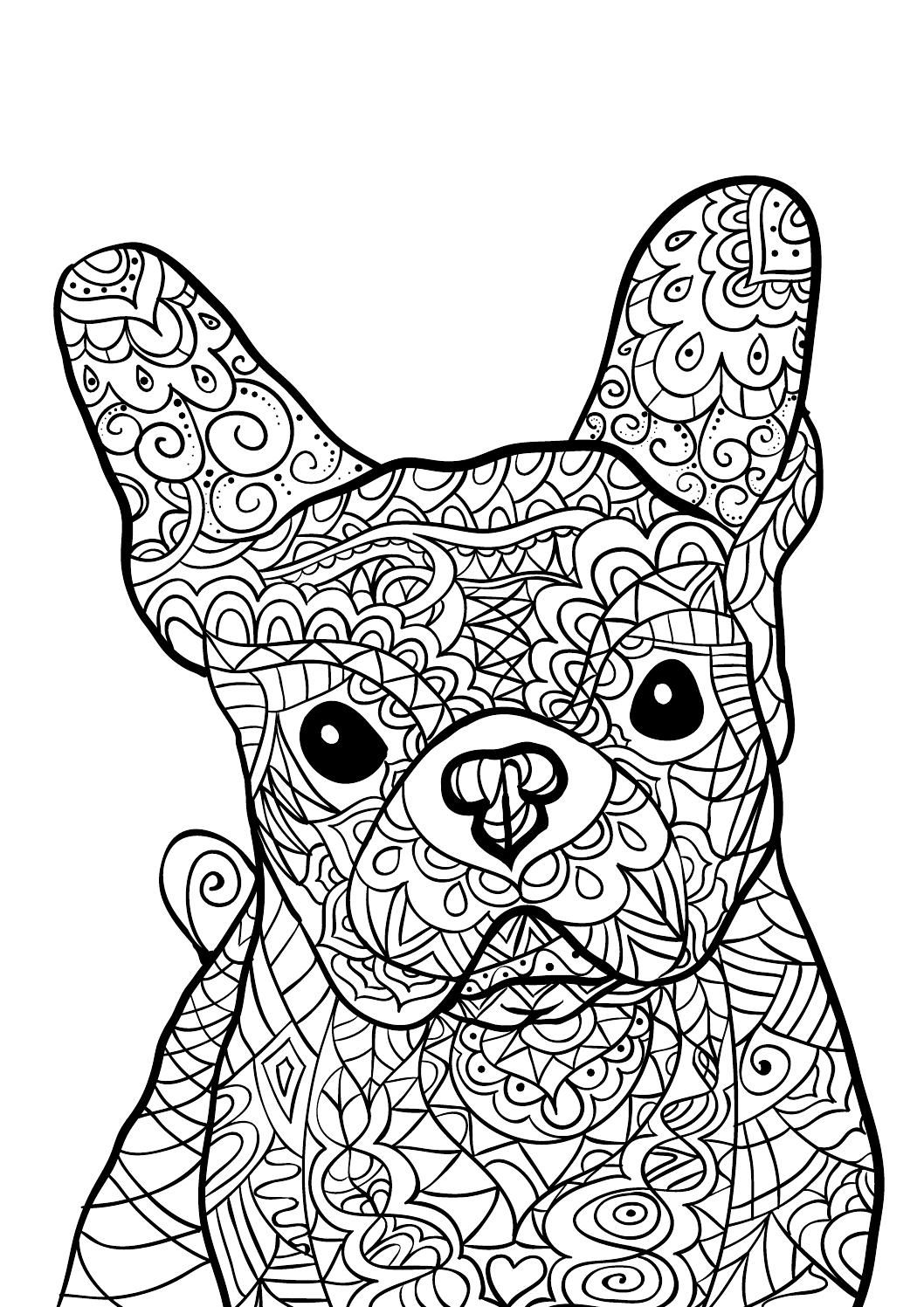 36 Realistic Dogs Coloring Pages Printable 21