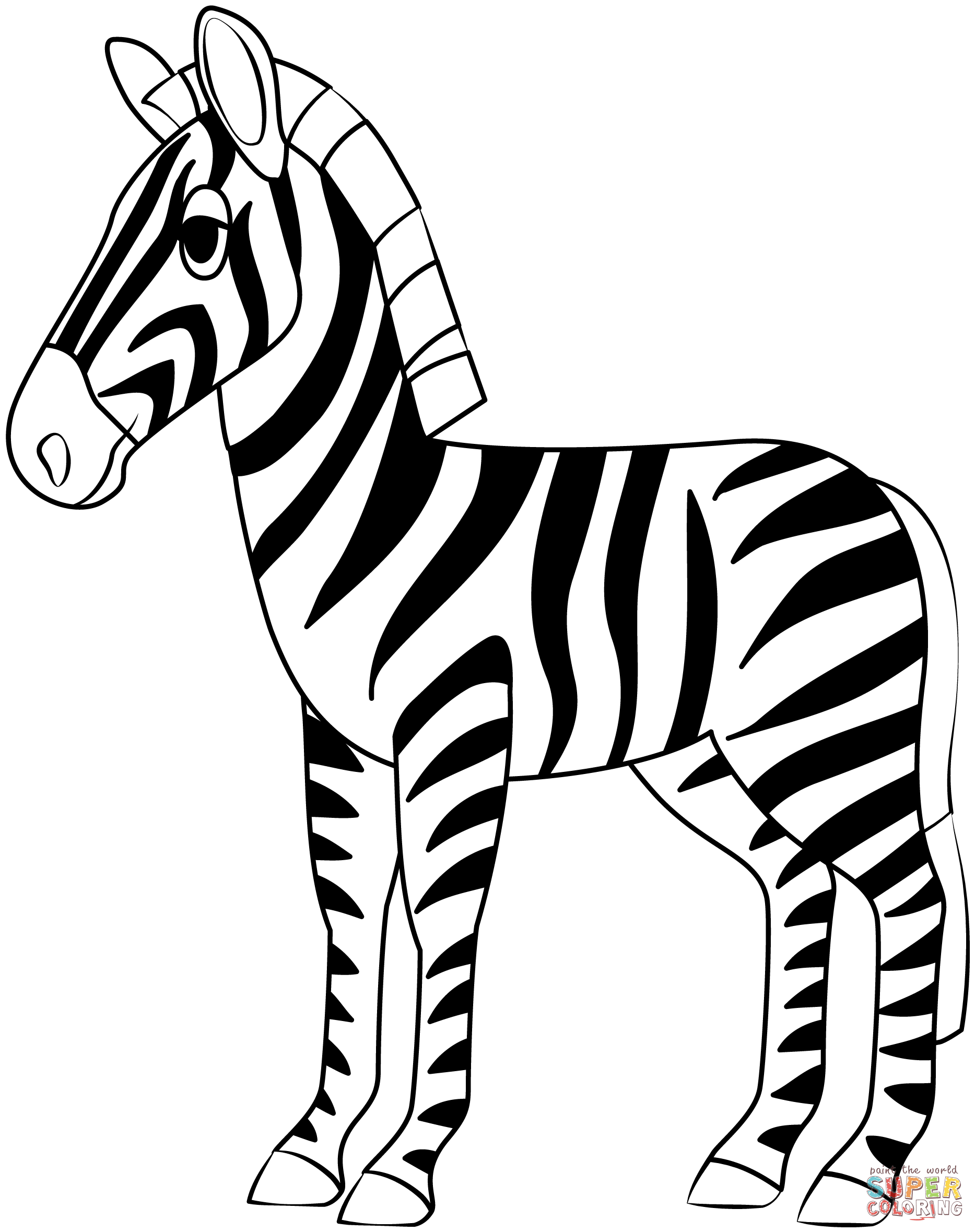 36 Zebra Coloring Pages for Kids Printable 2