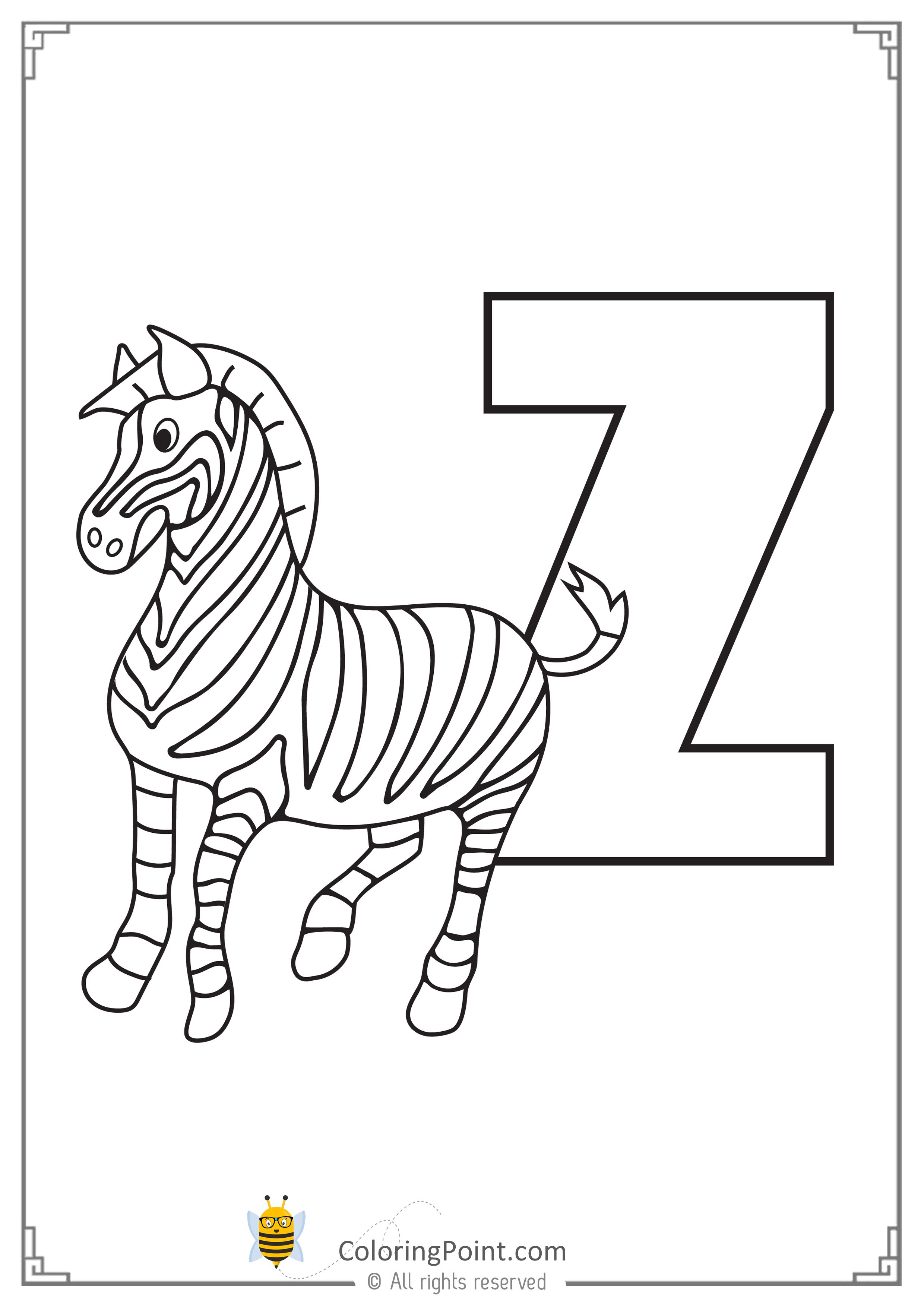 36 Zebra Coloring Pages for Kids Printable 22