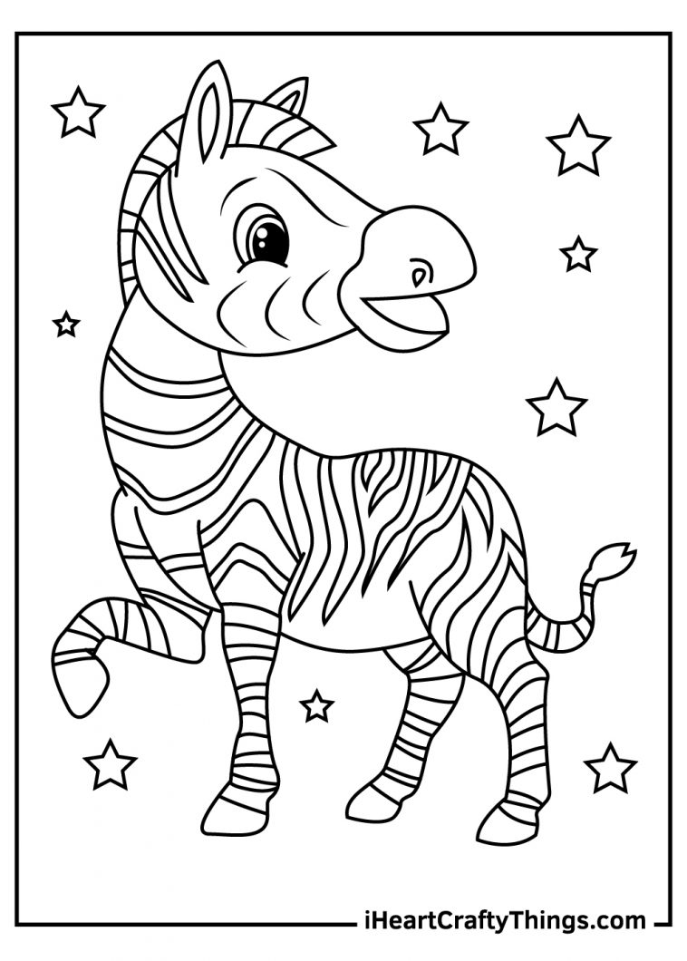 36 Zebra Coloring Pages for Kids Printable 26