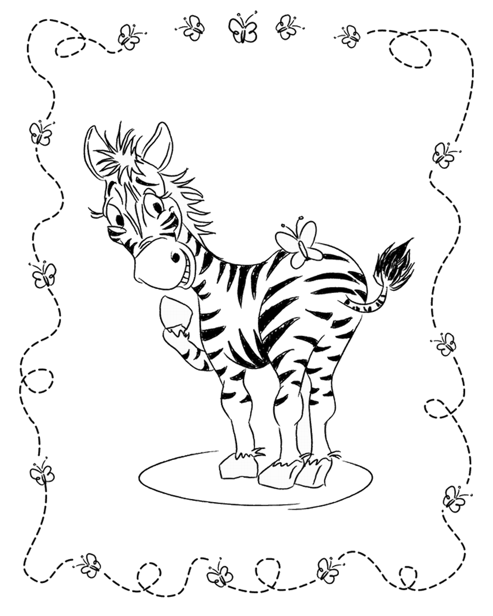 36 Zebra Coloring Pages for Kids Printable 28