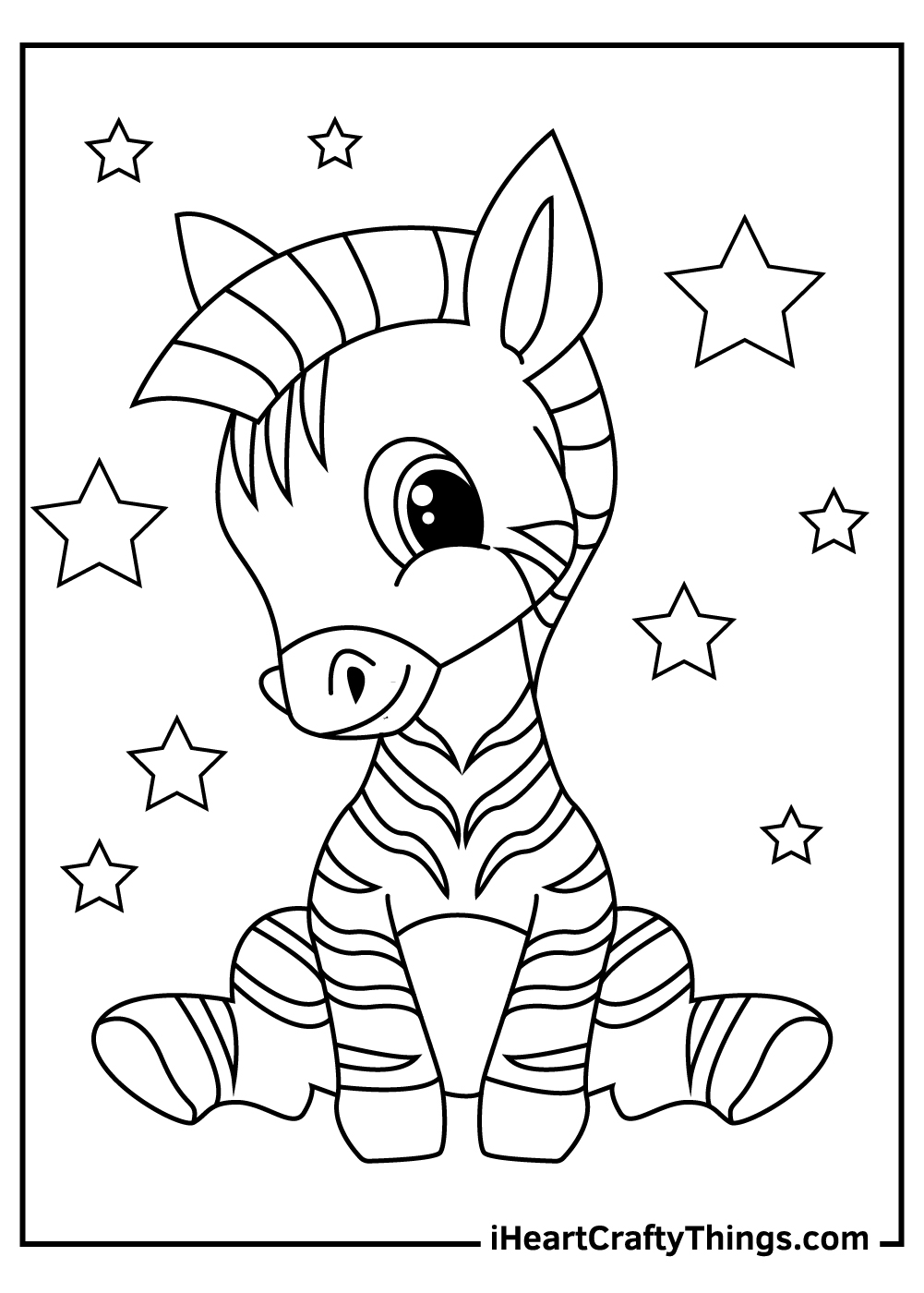 36 Zebra Coloring Pages for Kids Printable 3