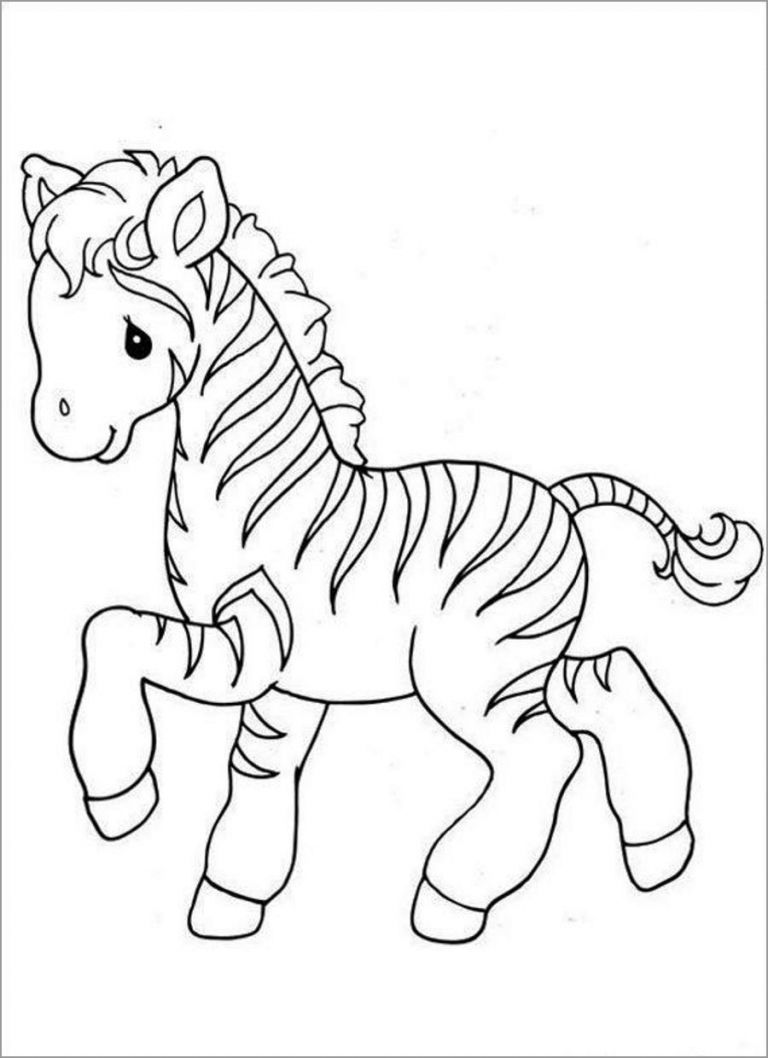 36 Zebra Coloring Pages for Kids Printable 34