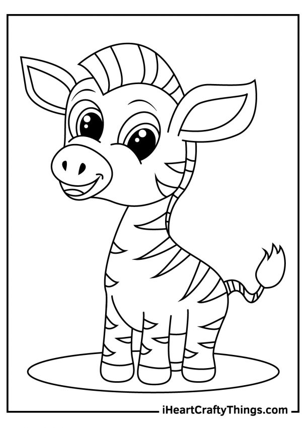 36 Zebra Coloring Pages for Kids Printable 7