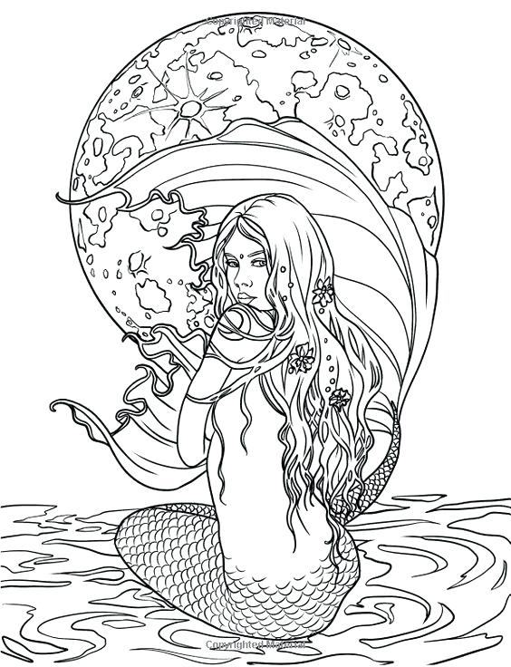 37 Aesthetic Mermaid Coloring Pages Printable 21