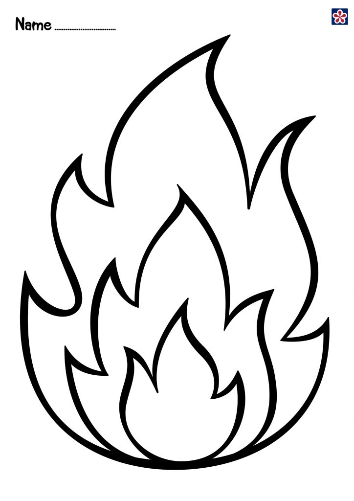 37 Fiery Fire Coloring Pages Printable 1