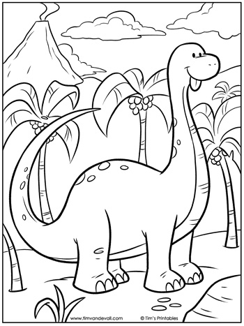 37 Majestic Brachiosaurus Coloring Pages Printable 2