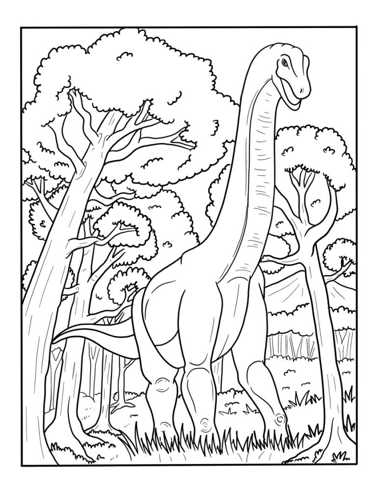 37 Majestic Brachiosaurus Coloring Pages Printable 27