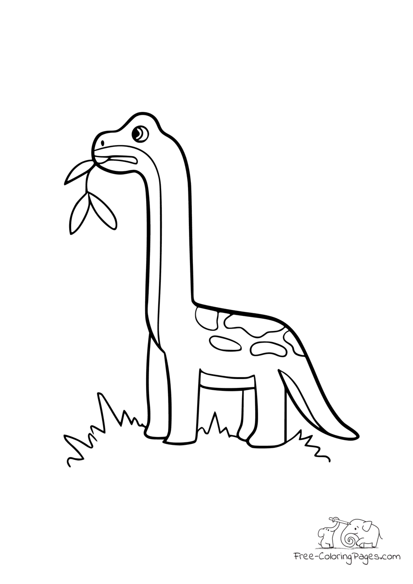 37 Majestic Brachiosaurus Coloring Pages Printable 6