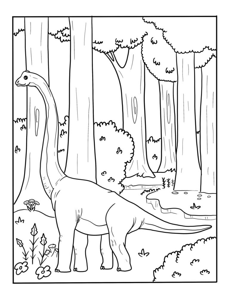 37 Majestic Brachiosaurus Coloring Pages Printable 8