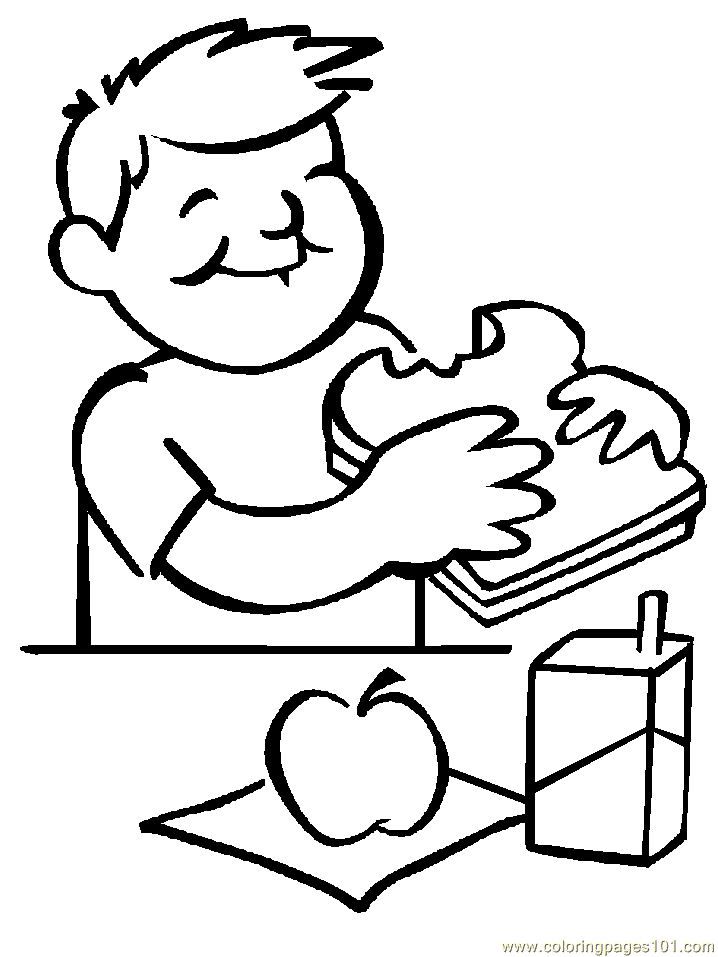 37 Tasty Lunch Coloring Pages Printable 24