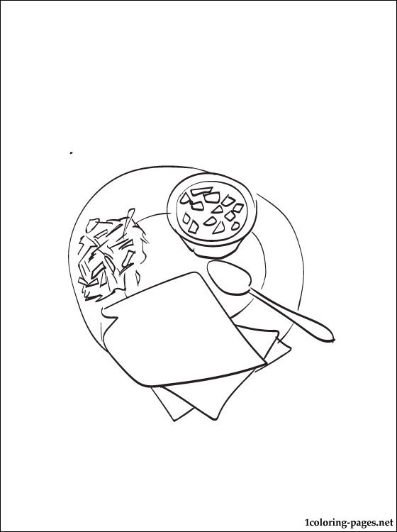 37 Tasty Lunch Coloring Pages Printable 3