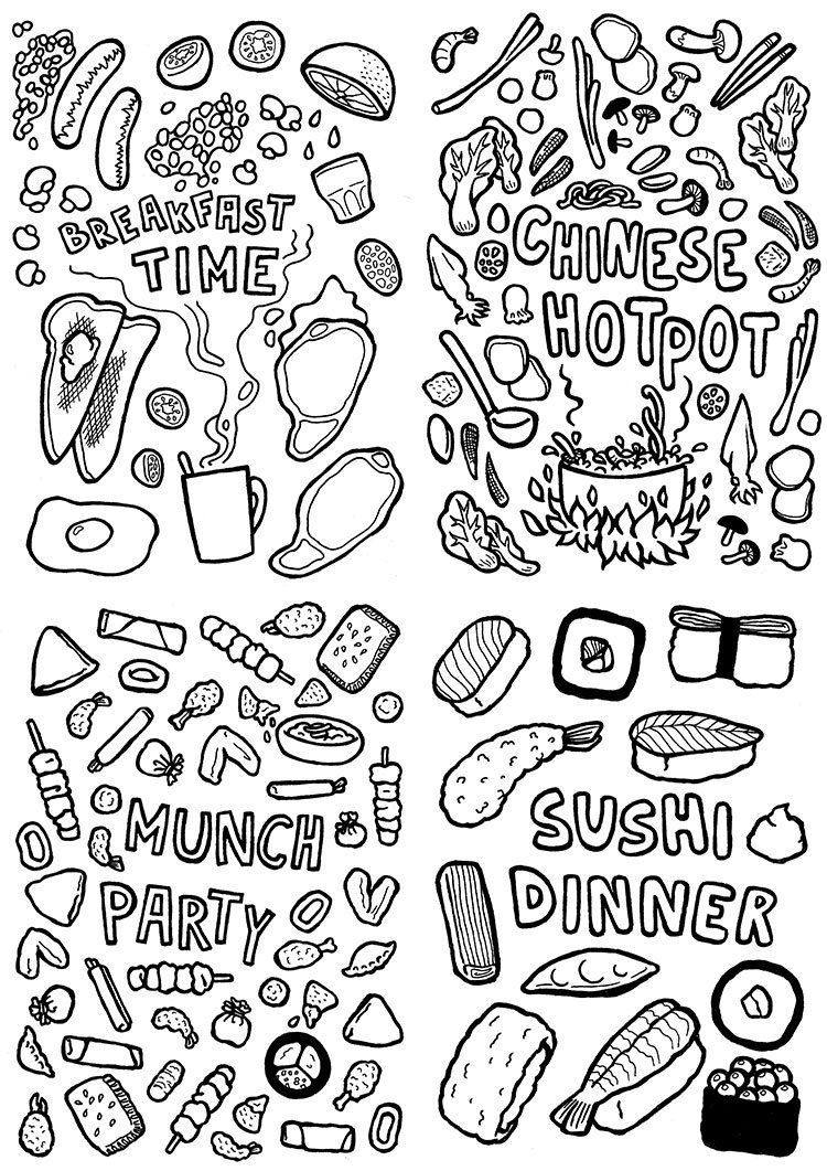 37 Tasty Lunch Coloring Pages Printable 31