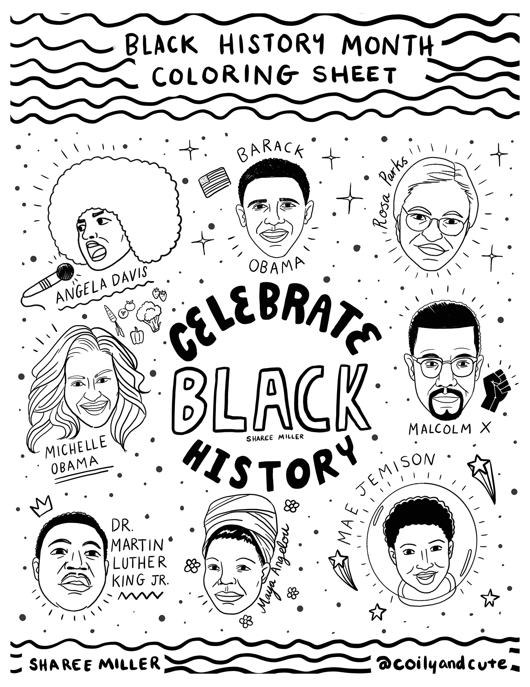 38 BHM Coloring Pages Printable 1