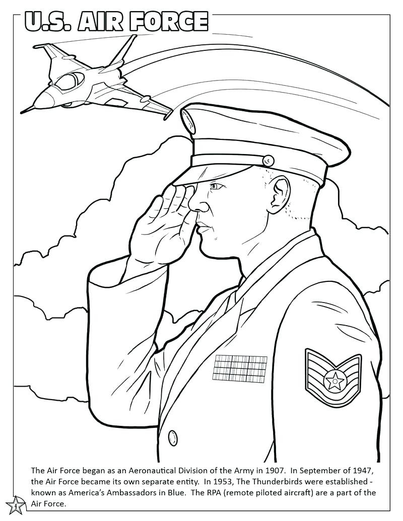 38 Cool Air Force Coloring Pages Printable 1