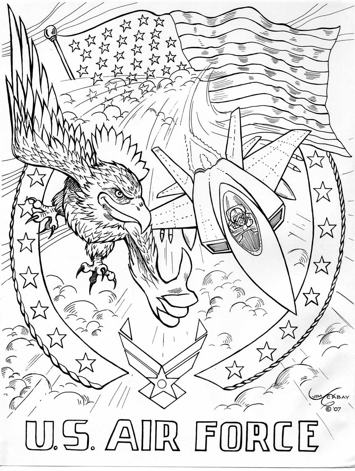 38 Cool Air Force Coloring Pages Printable 25