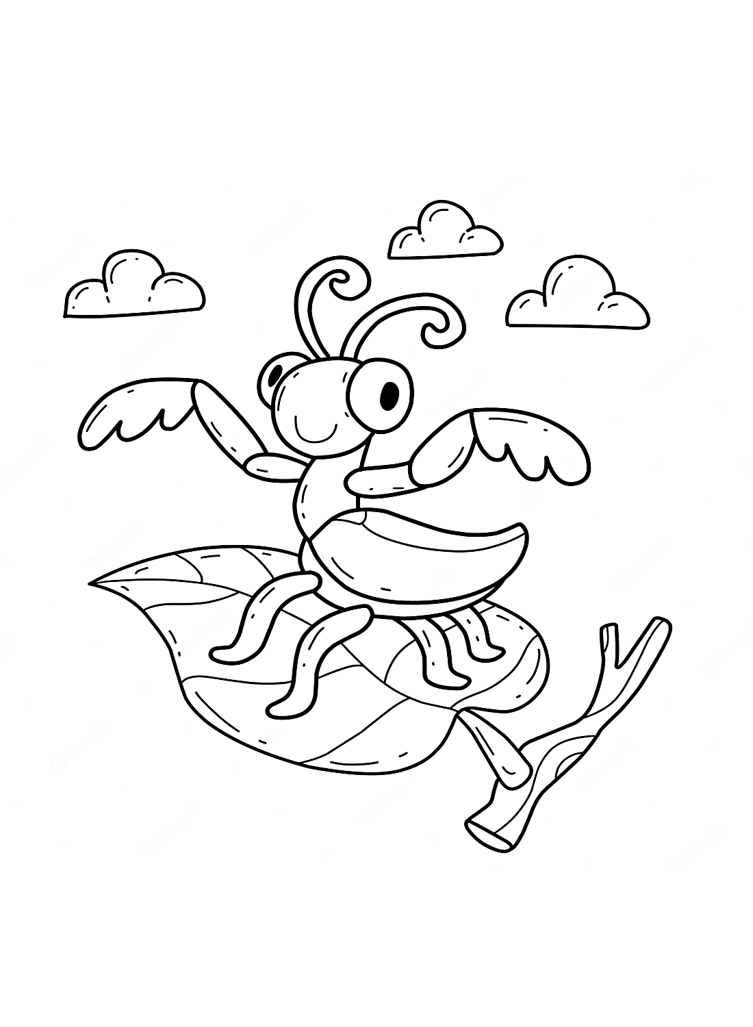 38 Fascinating Praying Mantis Coloring Pages Printable 16